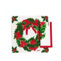 Vera Table Linens, Set of 4 Wreath Napkins