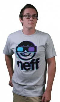 Neff 3rd Dimension Mens T-shirt in Silver