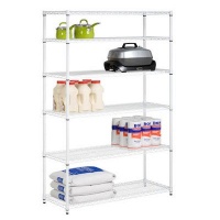 Honey-Can-Do SHF-01910 6-Tier Adjustable Shelving System, 18-Inch by 48-Inch by 72-Inch, White