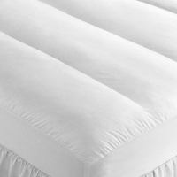 Martha Stewart Allergy Wise Channel Skirted Queen Fiberbed White