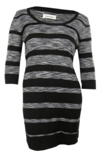 Multi Striped Knit Pull Over Sweater Dress