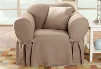 Sure Fit Cotton Duck Chair Slipcover, Linen