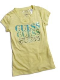 GUESS Kids Girls big girl logo top, LIME (16)