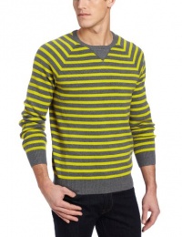 Kenneth Cole Men's Stripe Crew Neck Sweater