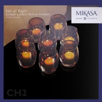 Mikasa: Set of 8 Amber Solaris Votive Holders