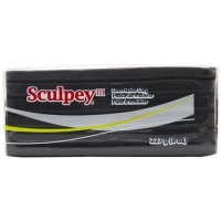 Polyform Sculpey III Polymer Clay 8 Oz: Black