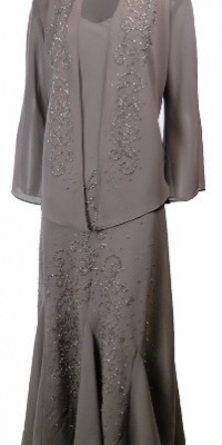 R&M Richards 2 Piece Beaded Dress and Jacket