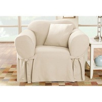 Sure Fit Cotton Duck Chair Slipcover, Natural