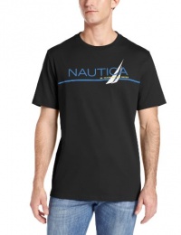 Nautica Men's Short Sleeve Logo Crew T-Shirt