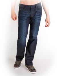 GUESS Men's Desmond Relaxed Straight Jeans in Diffraction Wash, 32 Inseam