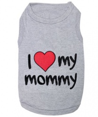 Parisian Pet I Love Mommy Dog T-Shirt, Medium