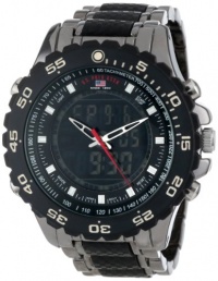 U.S. Polo Assn. Sport Men's US8170 Black and Gunmetal Ana-Digi Bracelet Watch