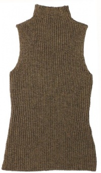 Lauren Ralph Lauren Women's Sleeveless Metallic Knit Mockneck Sweater (Imperial Gold Multi) (Medium)