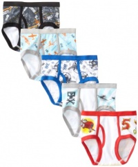 Handcraft Boys Planes 5 Pack Brief, Assorted, 8