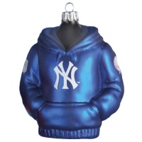 Kurt Adler 4-1/2-Inch New York Yankees Glass Hoodie Sweatshirt Ornament