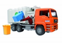 Bruder Toys Man Side Loading Garbage Truck Orange