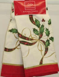 Lenox Holiday Nouveau Design Kitchen Towel Set