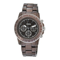 Fossil Women's CH2746 Quartz Chronograph Aluminum Brown Dial Watch