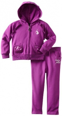 Baby Phat Girl's French Terry Jog Set, Purple, 3T