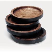 Noritake Kona Wood 3-3/4-Inch Coasters, Set of 4