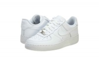 Nike Kids's NIKE AIR FORCE 1 (GS) BASKETBALL SHOES 3.5 (WHITE/WHITE)