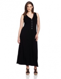 Karen Kane Women's Plus-Size Button Up Maxi Dress