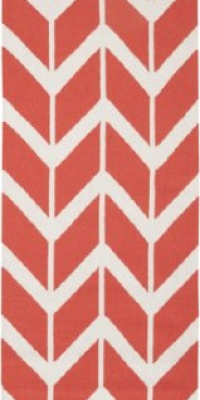 Surya Flatweave Rugs Fallon, Poppy Red/White, 5' x 8'