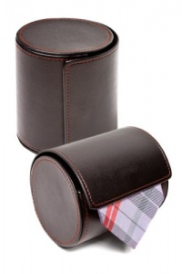 Black Leatherette Tie Case | Leatherette Tie Holder