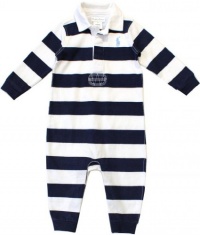 Ralph Lauren Layette Boy's Striped Coverall, Navy, 9M