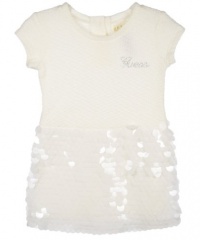 GUESS Kids Girls little girl dress with paillettes, CREAM (5/6)