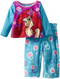 Disney Little Mermaid L/S 2-Pc Fleece Set - Blue-2T