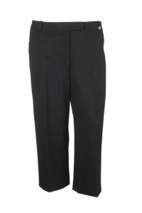 Calvin Klein Womens Flat Front Stretch Cropped Pants