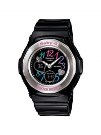 Casio Women's BGA101-1B Baby G Multi Color Dial and Black Resin Strap Watch