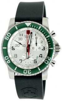 Victorinox Swiss Army Men's 241085 Maverick II Black Rubber Green Accent Chronograph Watch