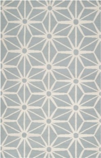 Area Rug 5x8 Rectangle Contemporary Cloud Blue Color - Surya Fallon Rug from RugPal