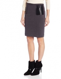 Calvin Klein Women's Skirt with Faux Leather Pockets