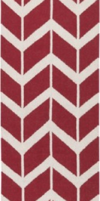 Surya Flatweave Rugs Fallon, Venetian Red/White, 5' x 8'