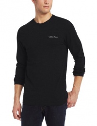 Calvin Klein Men's Long Sleeve Logos Tee, Black, Small