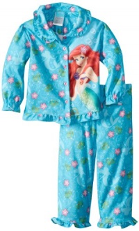 Little Mermaid Girls 2-6X 2 Piece Pajama Set, Blue, 2T