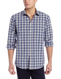 Faconnable Tailored Denim Men's Chambray Check Shirt