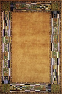 Area Rug 2x3 Rectangle Contemporary Gold Color - Momeni New Wave Rug from RugPal