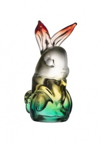 Kosta Boda My Wide Life Rabbit Sculpture, Green/Yellow