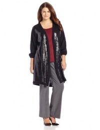 Calvin Klein Women's Plus-Size Shine Cardigan Sweater