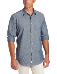 Faconnable Tailored Denim Men's Indigo Chambray Shirt