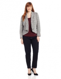 Calvin Klein Women's Plus-Size Jaquard Flyaway Jacket