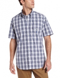 Nautica Men's Short Sleeve Vineyard Small Plaid Shirt