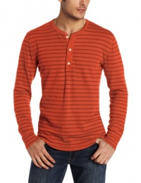 Lucky Brand Men's Long Sleeve Duo-fold Striped Henley