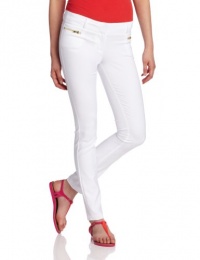 XOXO Juniors Exposed Pocket Zip Skinny Pant, White, 7/8