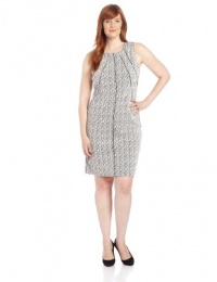 Calvin Klein Women's Plus-Size Seam Dress with Piping