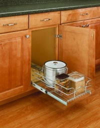 Rev-a-Shelf 5WB1-0918-CR 9 x 18 in. Single Pullout Wire Basket